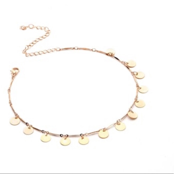 Last 1! Dangling Circle Choker - Picture 2 of 4